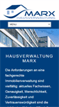 Mobile Screenshot of marx-hausverwaltung.de